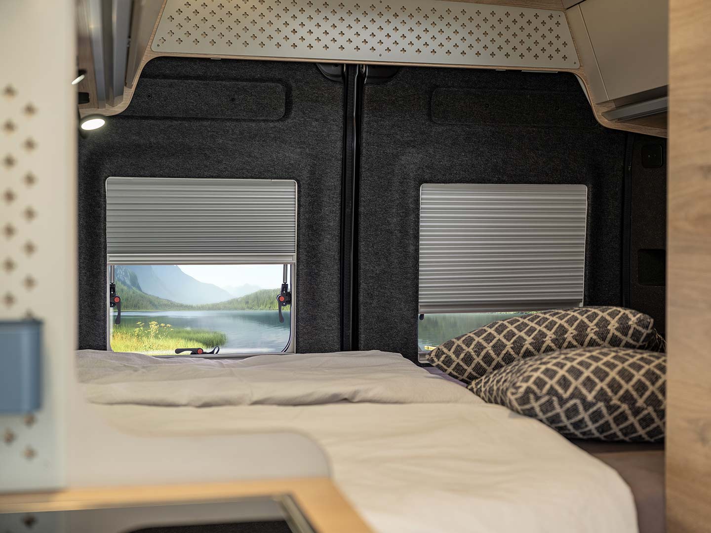 KNAUS BOXTIME bedroom with windows